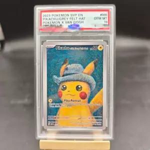 DIY PTCG 등급 카드 반 고흐 피카츄/회색 펠트 모자 2023 SVP EN 085 컬렉션 카피 10포인트 게임 선물