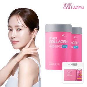 에버콜라겐 타임비오틴 30포, 2개 + 증정 (마시는콜라겐 샤인글로우, 1개+쇼핑백)
