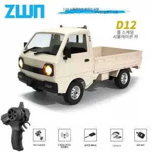 RC카 WPL D12 110 116 RC CAR Simulation Drift Climbing Truck LED Light Haul Cargo Remote Control Elec