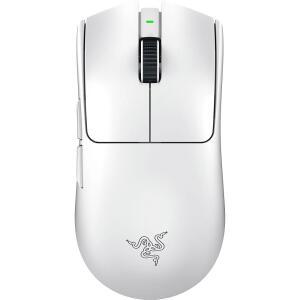 레이저 바이퍼 V3 프로 무선 e스포츠 게이밍 마우스 대칭 - 55g 경량 8K 폴링 35K DPI 광학 센서 3세대 스위치 8개의 프로그래머블 버튼 95시간 배터리 흰색