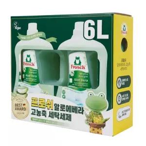 프로쉬 세탁세제 3L x 2개입 독일 알로에베라 고농축 액체 세제 친환경 비건