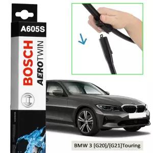BMW 320i 320d 330e M340i [G20 G21] 19.02- 보쉬 에어로트윈 와이퍼세트 600/475mm A605S