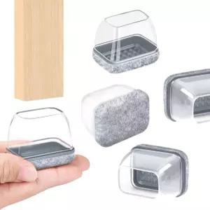 8pcs 직사각형 의자 발 커버 대각선 다리 바닥 보호대 실리콘 가구 테이블 피트 의자 테이블을위한 보호 소