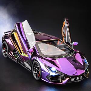 스프레이 1:24 Lamborghini Revuelto 하이브리드 슈퍼 스포츠카 합금 다이캐스트 모델 자동차 Miniauto 시