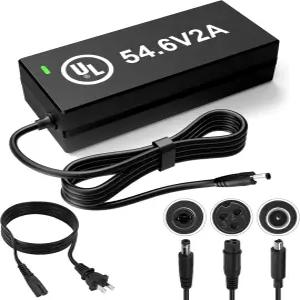 Hylton 48V 리튬 배터리 충전기 - UL 인증 전기 자전거용 54.6V 2A 고속 자동 차단 지능형 온도 제어 및