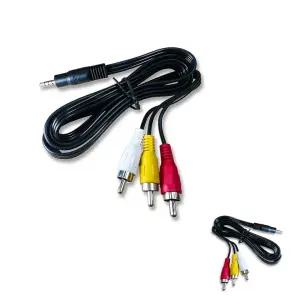 유바라 RCA3 4극 극선 to 변환 SW0043 케이블 젠더 1m 3.5mm