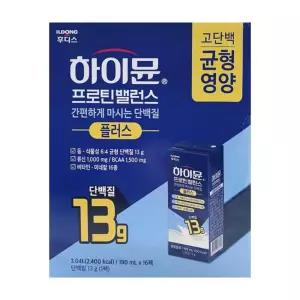 하이뮨 저지방 인절미맛 하이문 노인 단백질 보충제 음료 어르신 시니어 16팩 1박스 MJ