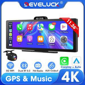 Develuck 새로운 11.26인치 4K 차량용 DVR 무선 CarPlay 안드로이드 자동 멀티미디어 플레이어 IPS 터치 스