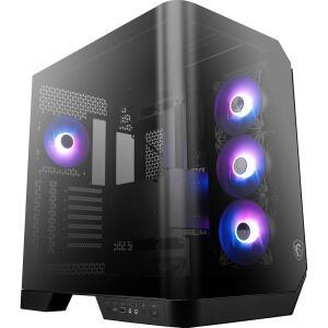 MSI MAG 360MM 사전 VGA 케이스 액체 타워 7개의 PANO 게이밍 PC 브래킷 냉각 라디에이터 미드 PZ ATX 패널 120R 270도 지원 설치된 유리 최대