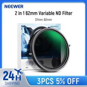 NEEWER 2 in 1 가변 ND 필터 ND2 ND32&CPL 필터 원형 편광판 필터 X 크로스 없음/30 레이어 나노 코팅/HD
