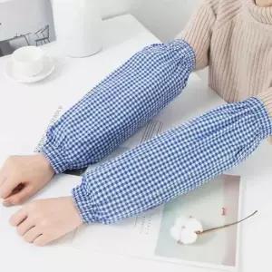 반토시 체크 코튼 작업용 오염방지 팔토시 암워머 4계절용