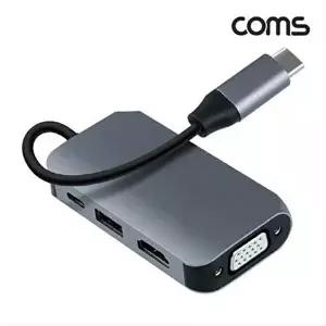 [COMS]USB 3.1 Type C 컨버터 멀티 4 in 1 HDMI 4K2K VGA U-WD538FF