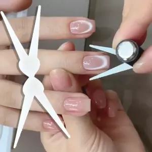 더블헤드 프렌치 네일 아트 자석 세트 캣 마그네틱 로드 조합 DIY V자형 효과 젤 폴리쉬