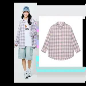(이월행사) 소이주니어 여름옷 여자 오버핏 체크셔츠 여아 간절기 데일리 남방 5M5381