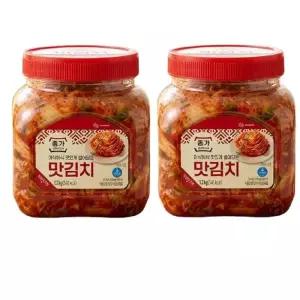 [종가집] 종가 아삭아삭 맛있게 썰어담은 밥반찬 맛김치 1.2kg(PET) x2개