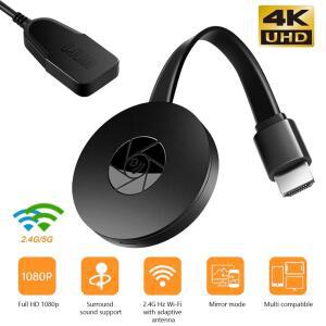 구글 크롬캐스트 WiFi HDMI 동글 1080P/4K HD 미디어 스트리머 TV 스틱 스마트 iOS 안드로이드 홈 엔터테인