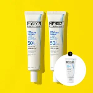 [유기자차]피지오겔DMT 하이드로 에센셜 수분 썬스크린 선크림 40ml x2개 (SPF 50+ PA++++) +()DMT 클렌징
