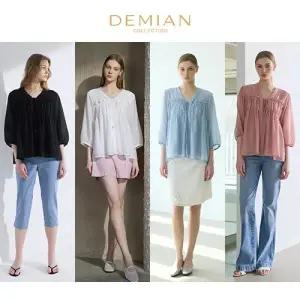 [데미안(DEMIAN)] 26SS 보헤미안 썸머 로맨틱 셔링 블라우스 2종