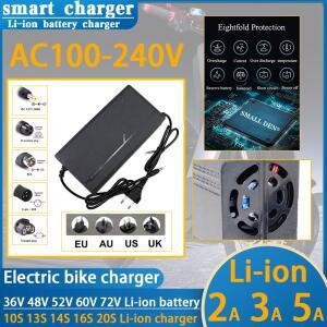 42V 54.6V 58.8V 67.2V 84V 2A 3A 5A 리튬 배터리 스마트 충전기 AC100-240V (10S 13S 14S 16S 20S 이온 셀