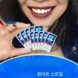 크레스트 화이트 3d crest 스트립60개 불소 사용 내수용 키트 총 치약 치아