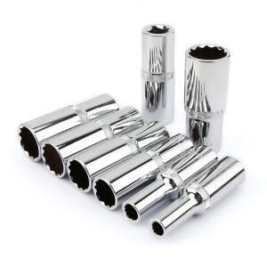 1pcs 12 포인트 78mm 미러 딥 소켓 헤드 드라이브 Torx 비트 래칫 렌치 어댑터 도구 부품 8-32mm 자동차 수