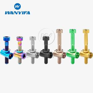 Wanyifa 티타늄 볼트 나사 너트 와셔 톰슨 시트포스트 MTB 도로 자전거 안장 고정 M5x30 40mm