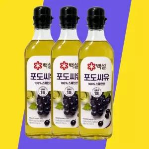 [씨제이제일제당(주)] 백설 포도씨유 900ml 3개