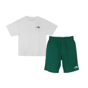 노스페이스키즈트레이닝세트 NT7UR30S K S GREEN EARTH CREW SET A