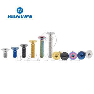 Wanyifa 티타늄 볼트 M5x10 12 15 20 25 30 35mm 플랫 카운터싱크 헤드 육각 소켓 Ti 나사