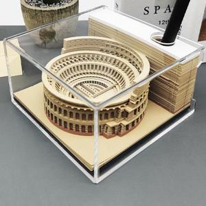3D 입체 캘린더 로마 콜로세움 모양 주간 떼어내는 종이 조각 예술 패드 사무실 장식