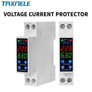 18MM 1P+N 63A 230V 듀얼 디스플레이 조절식 디지털 과전압 저전압 릴레이 서지 보호기 과전류