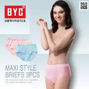 BYC 여성 심플 맥시 3매입 삼각팬티 DOLL7592