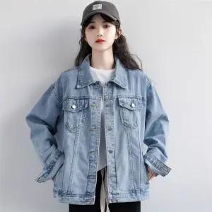 여사친 청 빈티지 박시핏 자켓 상의 트렌디 봄가을 코트 아이템 HT3