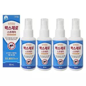 이카리딘 벅스제로 스프레이 50m x 4개 모기 진드기 기피제 퇴치제 퇴치스프레이 모기스프레이 벌레