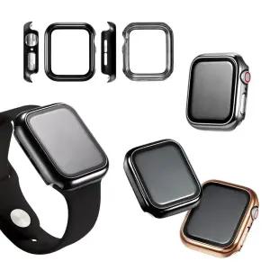풀커버 애플워치6 메탈 슬림 강화유리 케이스 44mm