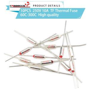 10개입 TF 열 퓨즈 RY 10A 250V 온도 60C 73C 75C 77C 100C 172C 185C 216C