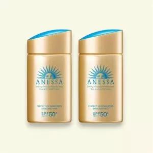시세이도 아넷사 퍼펙트 UV 선스크린 스킨케어 밀크 60ml 2개