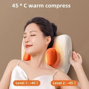 JAIYORL Trapezius 전기 마사지 베개 무선 자동차 및 홈 난방 허리 목 다리 자궁 경부 지압 반죽