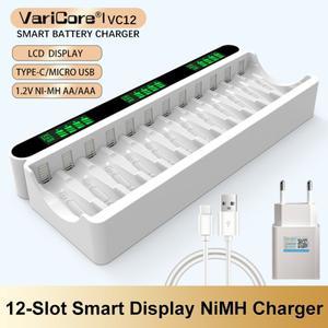 VariCore 1.2v 12 슬롯 NI-MH AA 니켈 수소 배터리 용 충전식 충전기 New