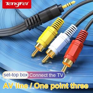 3.5mm 잭-3 RCA 남성 오디오 비디오 AV 케이블 AUX 스테레오 코드 표준 변환기 와이어 스피커 TV 박스 CD D