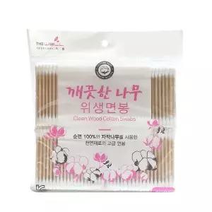 [골드스마일]귀이개면봉 위생 나무순면 일회용 400개입