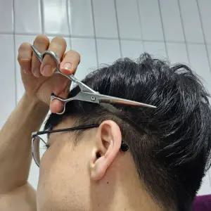 [골드스마일]커트 스텐레스 이발 일자가위 미용