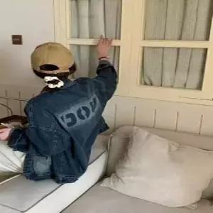 여친 청 캐주얼 봄 재킷 트렌디 레터링 코트 트렌드 상의 아이템 HT1