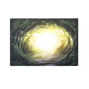 벽장식 창문포스터 풍경패브릭포스터 둥근숲 L 200x150