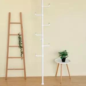 화이트 폴행거 약220-250cm 스크류 고정방식 소품걸이