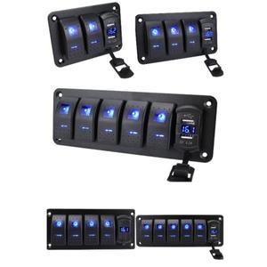 12V/24V 자동차 스위치 패널 4.2A USB 충전기 ON/OFF 회로 로커 RV 해양 LED 카라반 캠퍼 액세서리