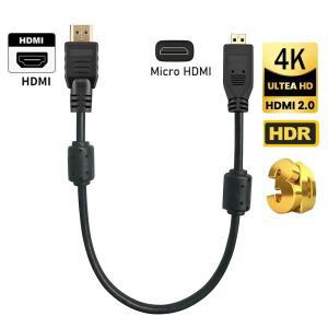 숏 마이크로 HDMI 케이블 4K 60Hz 양방향 to 어댑터 고프로호환 히어로 7 블랙 5 4 6 라즈베리 파이호환 4