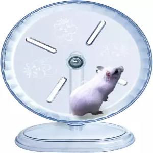 LAZYZal 사일런트 햄스터 휠 초침묵 운동 액세서리 조용한 러닝 마우스 또는 기타 작은 동물을 위한 조절식