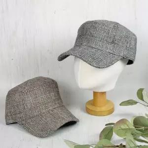 남녀공용 심플 체크 군모 야구모자 캡모자 (3colors)