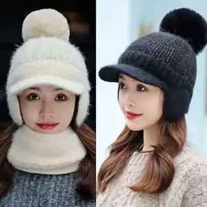 루시 털모자 워머 세트 겨울모자 방울모자 골프모자